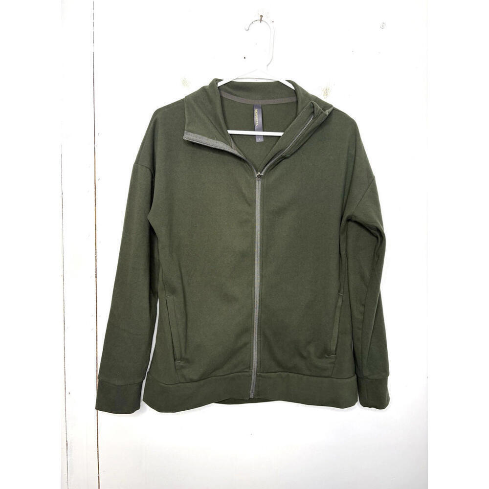 Mondetta Jacket Womens Small Full Zip Buttery Soft Earthy Olive Athleisure